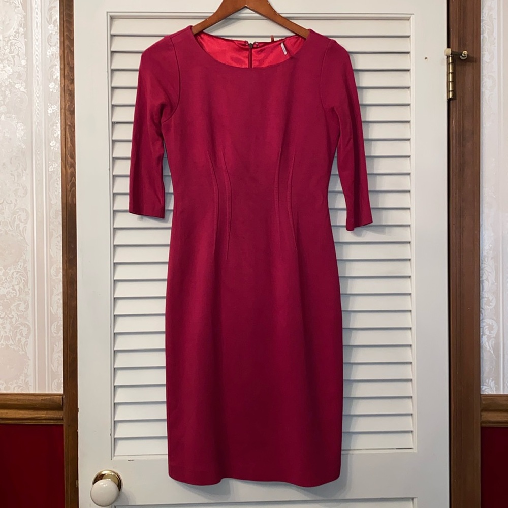 Elie Tahari Pink Ponte Stretch Dress 0